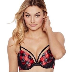 Victoria's Secret Very Sexy Plaid Push-Up
Bra 34C New